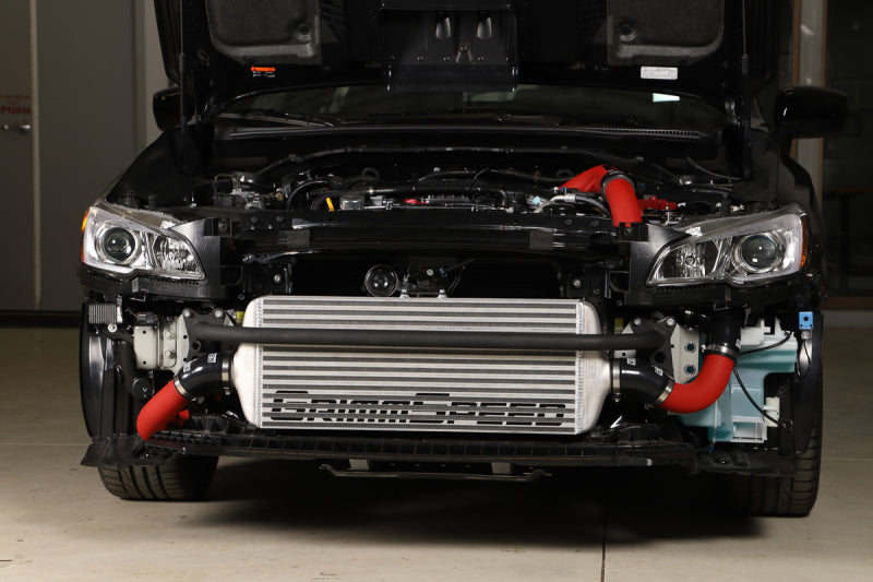 GrimmSpeed 2015+ Subaru WRX Front Mount Intercooler Kit Raw Core / Red Pipe