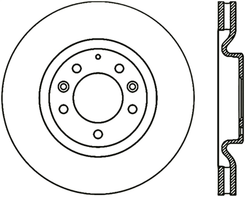 StopTech Power Slot 2003+ Mazda RX-8 Normal Suspension Slotted CRYO Front Right Rotor
