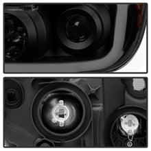 Load image into Gallery viewer, xTune Toyota Tundra 07-13 LED Light Bar Projector Headlights Black Smoked PRO-JH-TTU07-LED-BSM