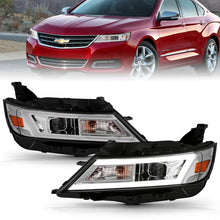 Load image into Gallery viewer, Anzo 14-20 Chevrolet Impala Square Projector LED Bar Headlights w/ Chrome Housing