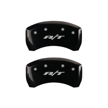 Load image into Gallery viewer, MGP 4 Caliper Covers Engraved Front &amp; Rear RT1-Truck Black finish silver ch