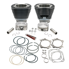 Load image into Gallery viewer, S&amp;S Cycle 99-06 w/ 89cc/91cc Heads 4 1/8in Bore Cyl &amp; Piston Kit For 124in Hot Set Up Kit - Wblack