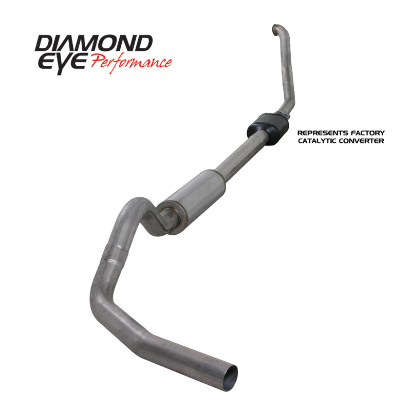 Diamond Eye KIT 4in Turbo Back SGL SS: 94-97 FORD 7.3L F250/F350 PWRSTROKE NFS W/ CARB EQUIV STDS