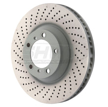 Load image into Gallery viewer, SHW 07-13 Porsche 911 Turbo 3.8L w/o Ceramics Left Front Drilled-Dimple MB Brake Rotor (99735140501)