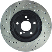 Load image into Gallery viewer, StopTech Power Slot 11/92-01 Subara Impreza / 95-01 Outback Front Left Drilled &amp; Slotted Rotors