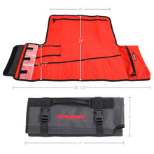 Load image into Gallery viewer, Go Rhino XVenture Gear Tool Roll Large (7x7in. Closed) 12oz Waxed Canvas - Black