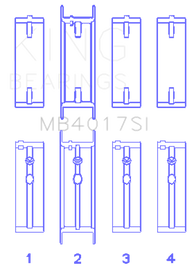 King Engine Bearings GM 231 (3800) V6 (Size STD) Main Bearing Set