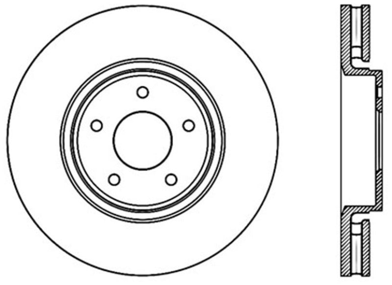 Stoptech Premium Cryo Front Brake Rotor 06-12 Infinity FX35