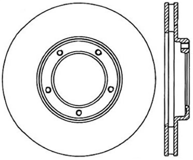StopTech Power Slot 95-04 Toyota Tacoma 5 Lugs Front Left Slotted CRYO Rotor
