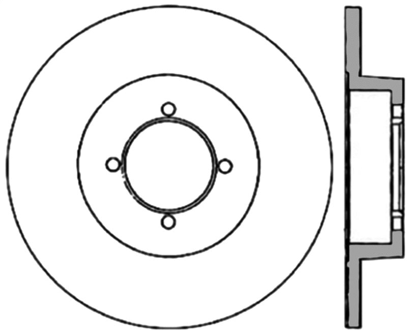 StopTech Cryo Slotted Sport Front Left Brake Rotor 70-73 Nissan 240Z
