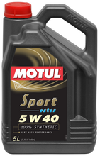 Load image into Gallery viewer, Motul 5L Synthetic Engine Oil Sport 5W40