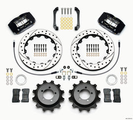 Wilwood Dynapro Radial Rear Kit 12.88in Drilled 2006-2007 Subaru WRX w/Lines