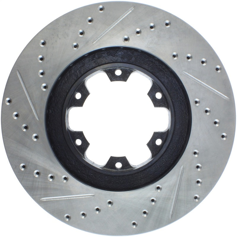 StopTech 98-03 Infiniti QX4/QX56 / 12/98-04 Nissan Pathfinder Slotted & Drilled Left Front Rotor