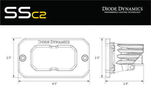 Load image into Gallery viewer, Diode Dynamics Stage Series 2 In LED Pod Pro - Yellow Flood Flush ABL Each