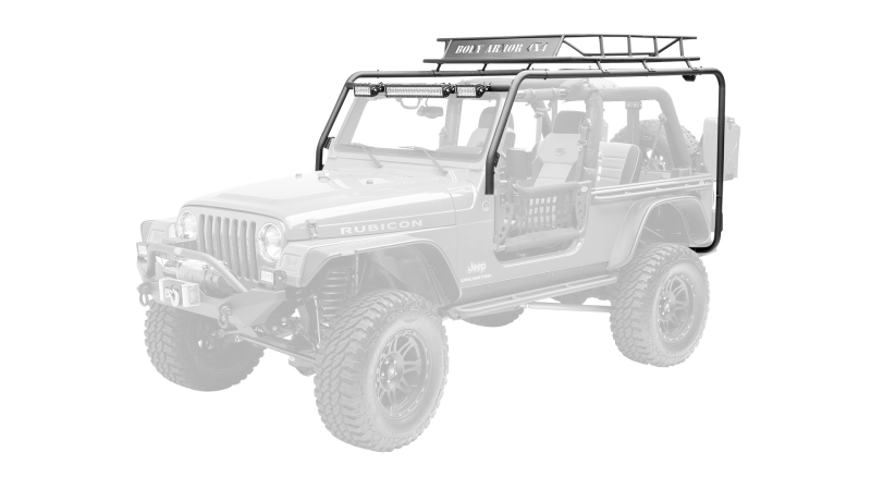 Body Armor 4x4 04-06 Jeep Wrangler Unlimited Cargo Roof Rack Box 2 Of 2