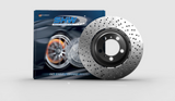 SHW 20-21 Porsche Carrera/Carrera S Front Right Drilled-Dimpled Lightweight Brake Rotor (9P1615302J)