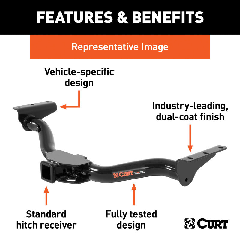 Curt 97-06 Jeep Wrangler Class 3 Trailer Hitch w/2in Receiver BOXED