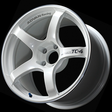 Load image into Gallery viewer, Advan TC4 18x9 +25mm 5-112 Racing White Metallic and Ring Wheel
