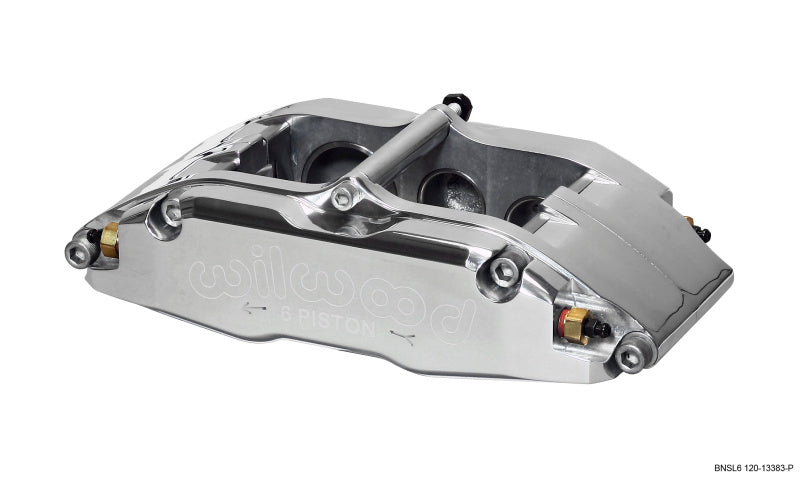 Wilwood Caliper-BNSL6-RH-Polished 1.62/1.12/1.12in Pistons 1.10in Disc