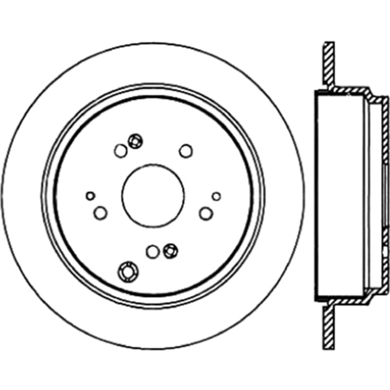 Stoptech 07-18 Acura RDX Rear Premium Cryostop Brake Rotor