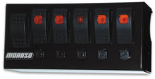 Load image into Gallery viewer, Moroso Rocker Switch Panel - Cage Mount - LED - 3.75in x 8in - Five On/Off Switches