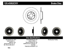 Load image into Gallery viewer, StopTech 01-05 Mazda Miata MX-5 (Sport/Hard Suspension) Rear Premium Brake CryoStop Rotor