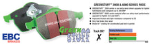 Load image into Gallery viewer, EBC 00-02 Mazda MPV 2.5 Greenstuff Front Brake Pads
