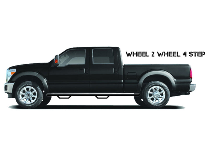 N-Fab Nerf Step 01-06 Chevy-GMC 1500/2500/3500 Crew Cab 6.5ft Bed - Gloss Black - W2W - 3in