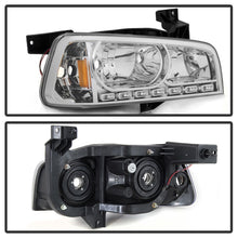 Load image into Gallery viewer, xTune Dodge Charger 06-10 1Pc LED Crystal Headlights Chrome HD-ON-DCH05-1PC-LED-C