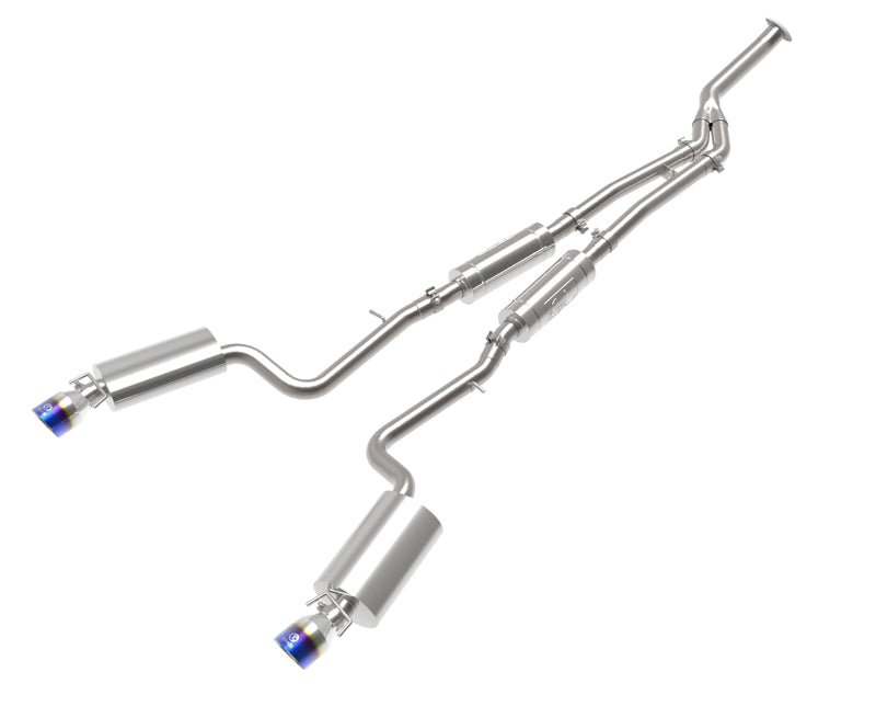 aFe POWER Takeda 16-17 Lexus IS200t L4-2.0L (t) 2.5in-3in 304 SS CB Exhaust w/ Blue Tip