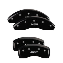 Load image into Gallery viewer, MGP 4 Caliper Covers Engraved Front &amp; Rear MGP Black Finish Silver Char 2019 GMC Terrain