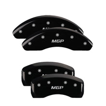 Load image into Gallery viewer, MGP 4 Caliper Covers Engraved Front &amp; Rear Circle K/Kia Black Finish Silver Char 2018 Kia Stinger