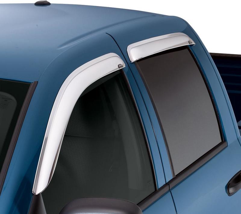 AVS 07-13 Chevy Silverado 1500 Ext. Cab Ventvisor Front & Rear Window Deflectors 4pc - Chrome