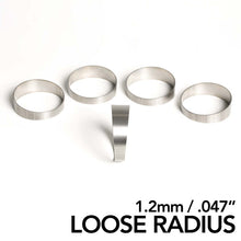 Load image into Gallery viewer, Ticon Industries 2.13in Diameter 2D Loose Radius 1.2mm/.047in Titanium Pie Cut - 5pk