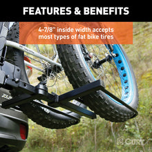 Load image into Gallery viewer, Curt Tray-Style Bike Rack Cradles for Fat Tires (4-7/8in I.D. 2-Pack)