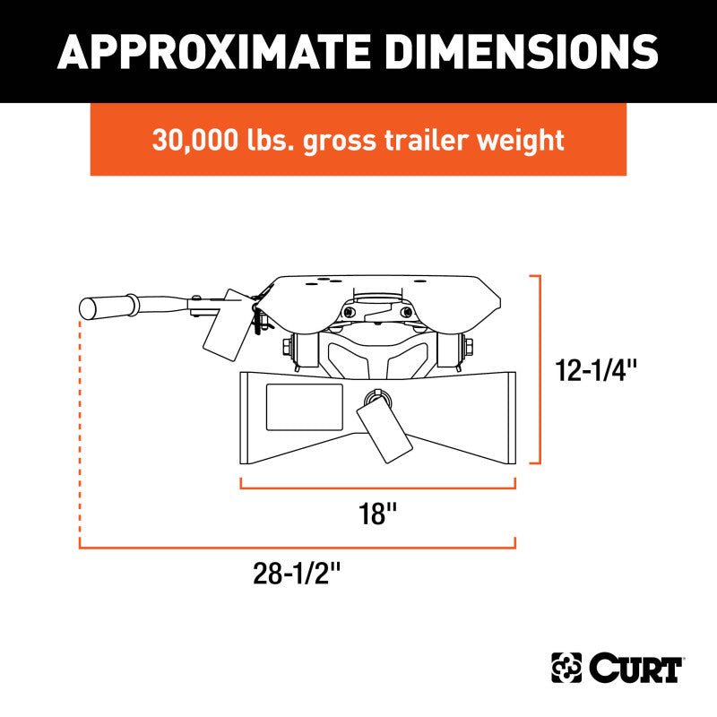 Curt A30 5th Wheel Hitch Head