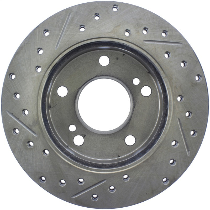 StopTech 94-96 Nissan 240SX SportStop Slotted & Drilled Front Left Rotor