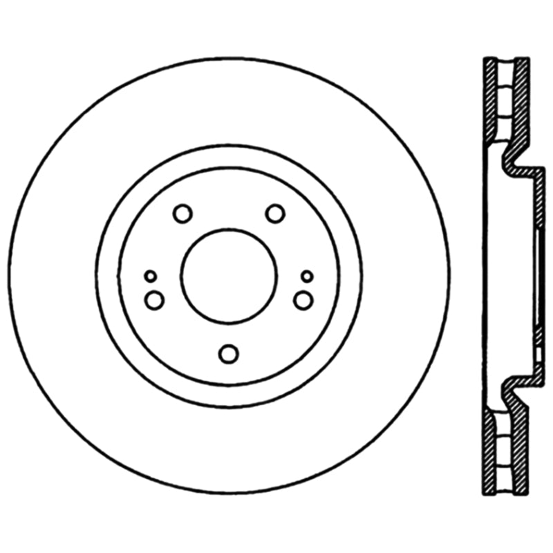 Stoptech 03-06 Evo 8 & 9 Front Premium High Carbon CRYO-STOP Rotor