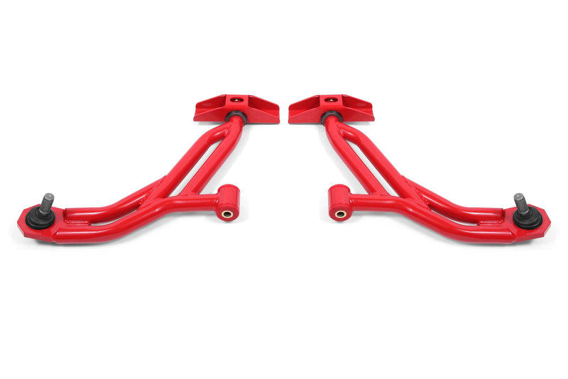BMR 10-14 Ford Mustang Adj. Lower A-Arms Delrin/Rod End w/ 19mm STD. Ball Joint - Red - GTR Auto