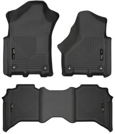 Husky Liners 19-21 Ram 2500/3500 Crew Cab Weatherbeater Black Front & 2nd Seat Floor Liners - GTR Auto