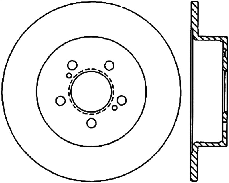 StopTech Power Slot 05-09 Subaru Legacy CRYO Rear Left Slotted Rotor