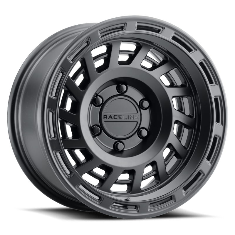 Raceline 957B Halo 17x8.5in / 6x135 BP / 0mm Offset / 87.1mm Bore - Satin Black Wheel