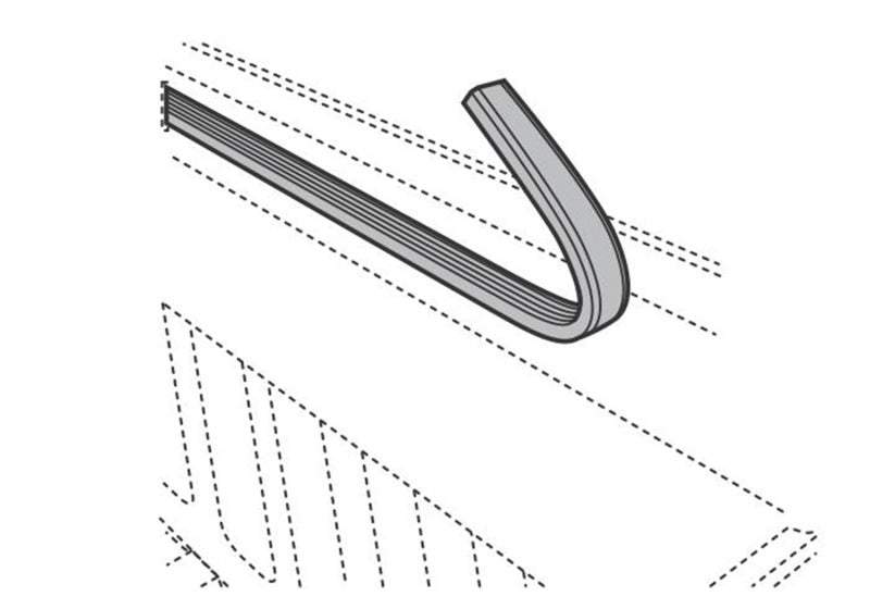 BAK Bulkhead Seal (Thin Ribbed) - 1/4in x 65in