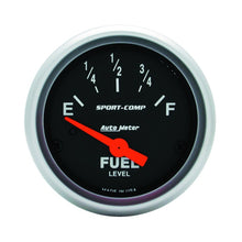 Load image into Gallery viewer, Autometer Sport Comp 52mm Short Sweep Electronic Fuel Level Gauge