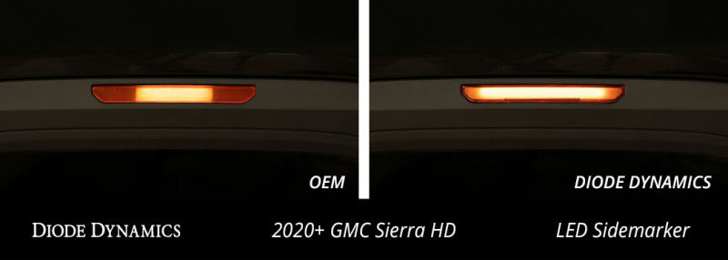 Diode Dynamics 20-21 Sierra 2500/3500 HD LED Sidemarkers Clear Set