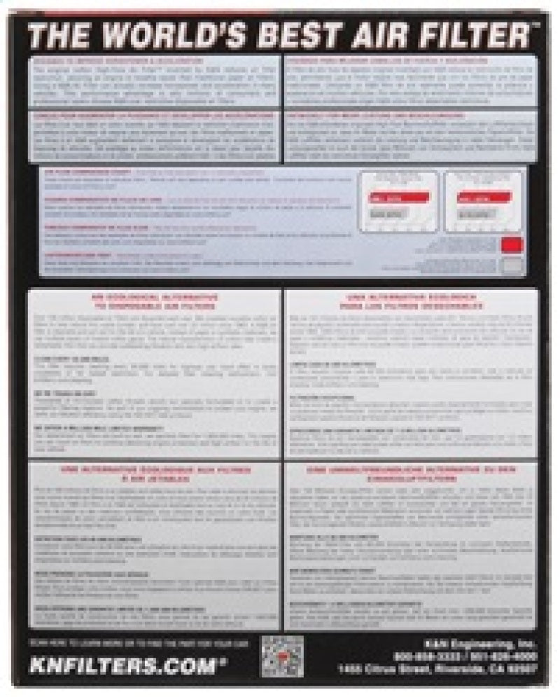 K&N 06-11 Bajaj Pulsar Replacement Air Filter