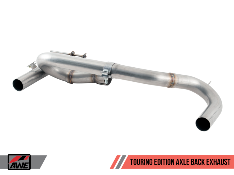 AWE Tuning BMW F3X 340i Touring Edition Axle-Back Exhaust - Chrome Silver Tips (102mm)