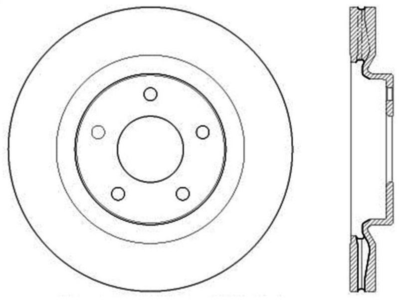 StopTech Sport Cross Drilled Brake Rotor - Front Left