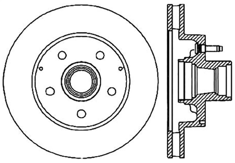 StopTech 93-95 Chevrolet / GMC G-Series Cryo Slotted Front Right Sport Brake Rotor