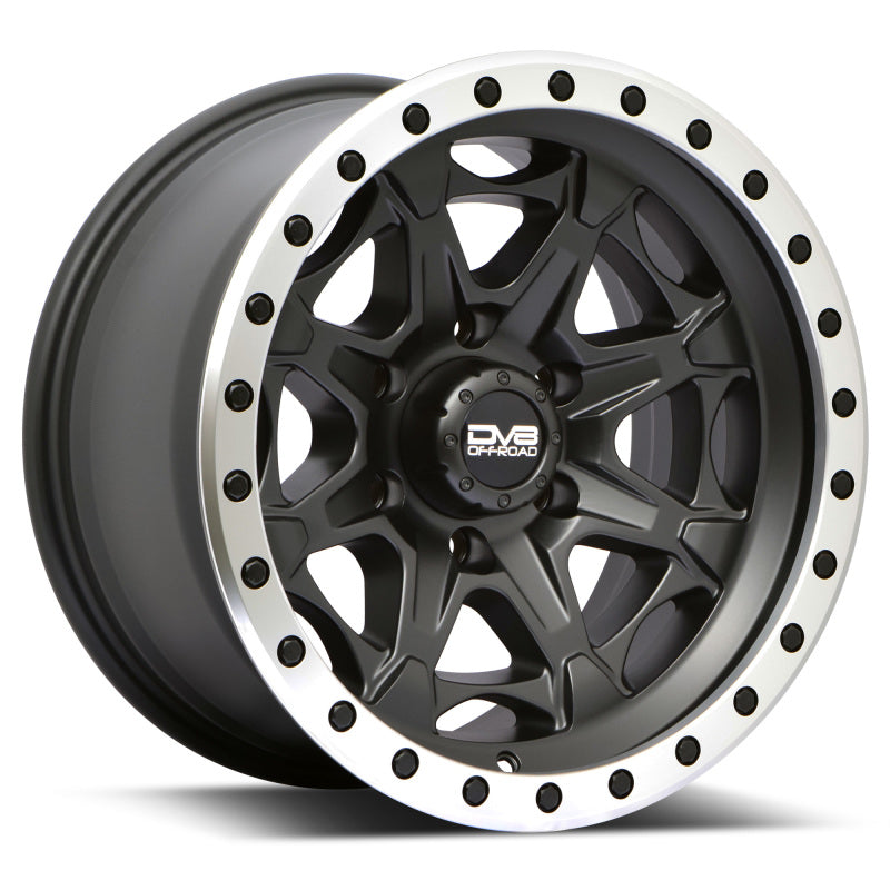 DV8 886 Beadlock Wheels 17x9 5x127 -12mm Matte Black